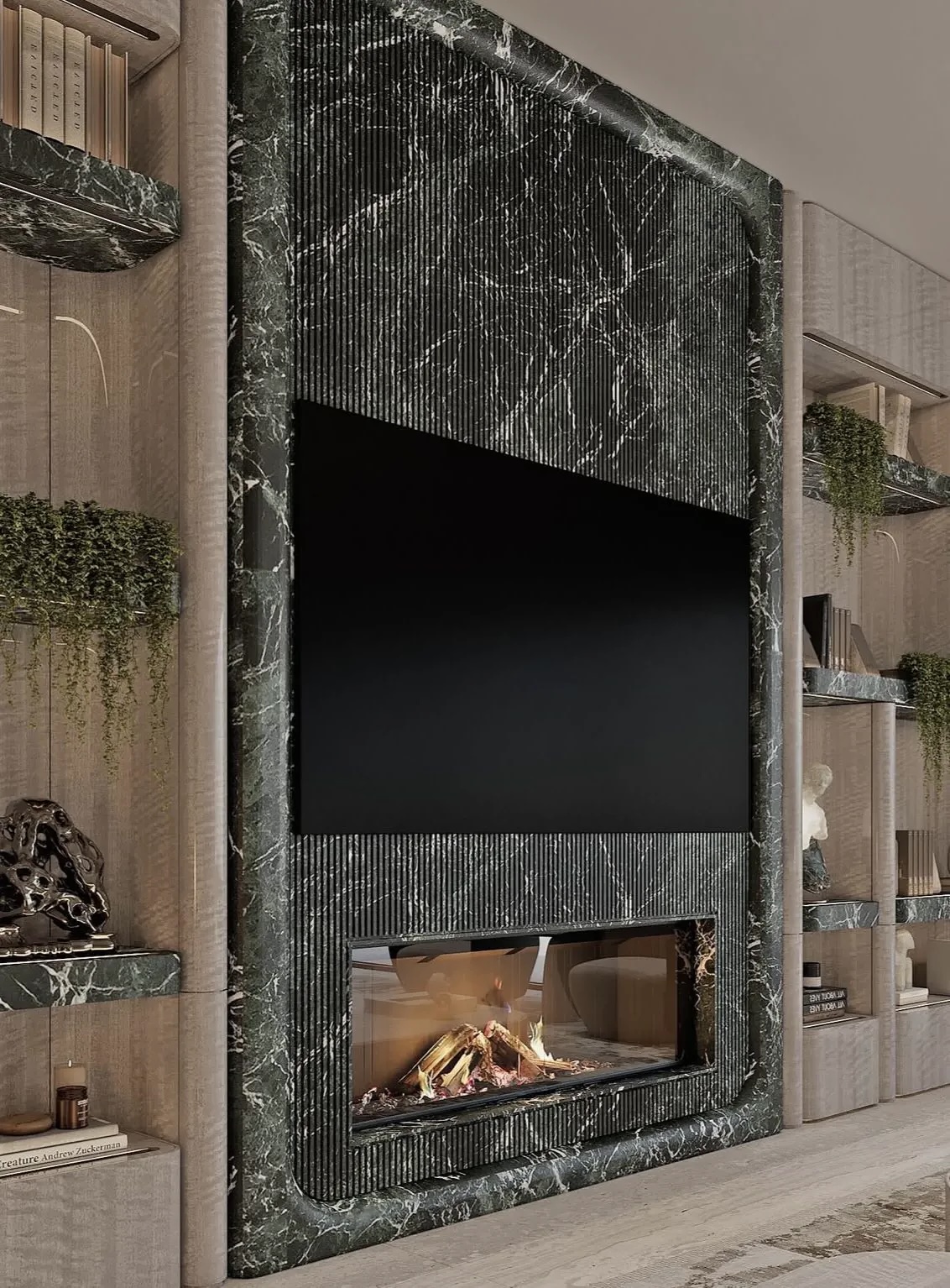Giá đá granite ốp vách phòng khách phụ thuộc vào loại đá và diện tích vách