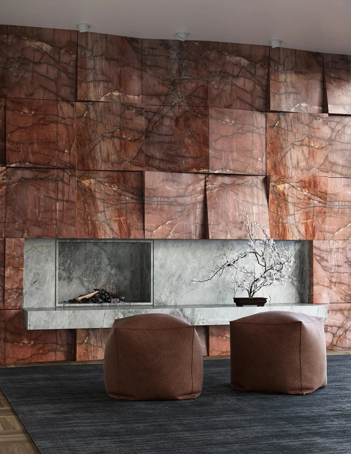 Thi công đá granite ốp vách phòng khách ảnh hưởng đến báo giá