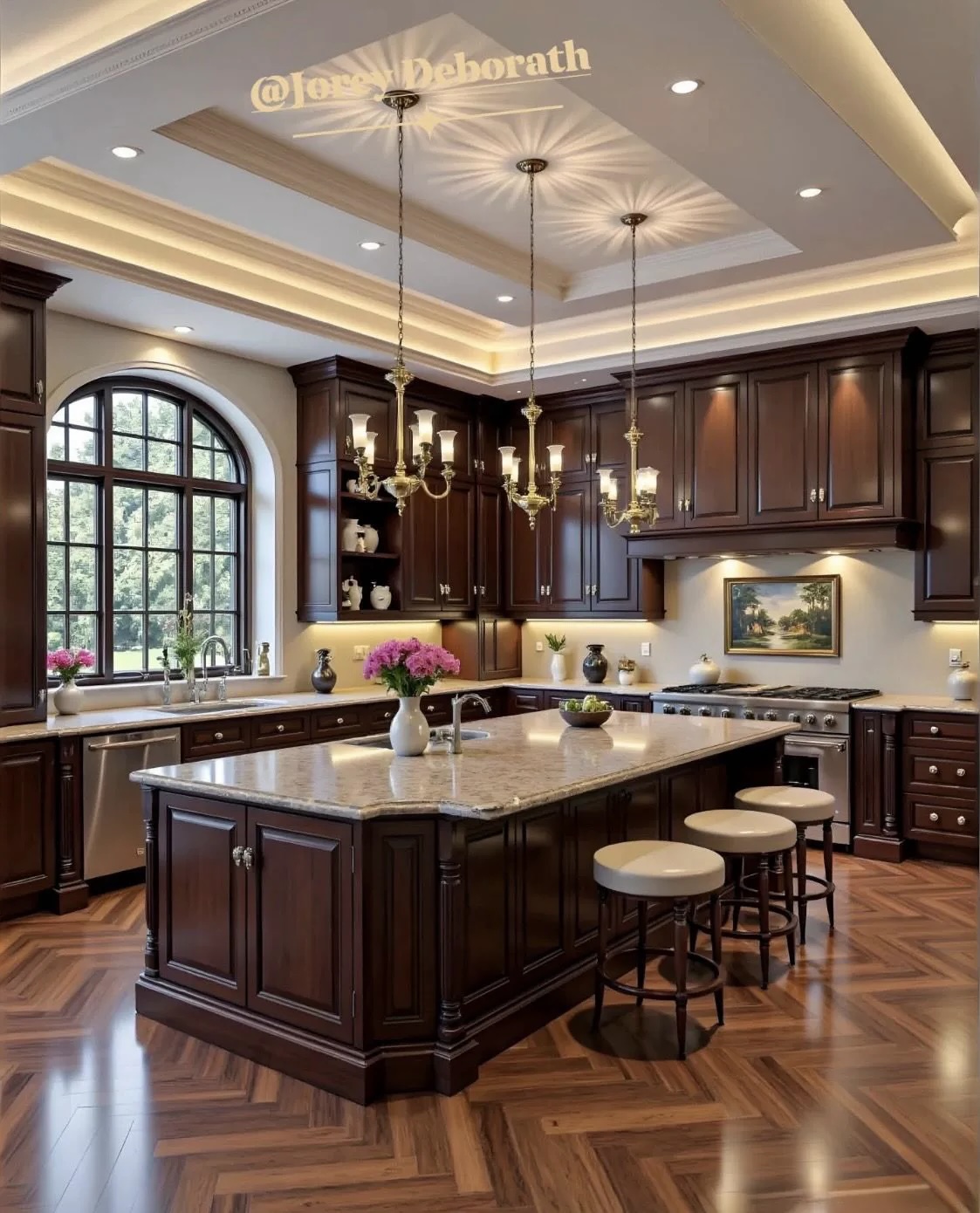 Đá granite bàn bếp biệt thự cao cấp hoàn thiện