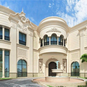 Mặt tiền biệt thự ốp đá Travertine tự nhiên cao cấp