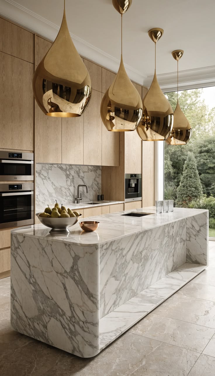 Đá granite thạch anh nung kết marble làm bàn bếp đảo bếp cao cấp