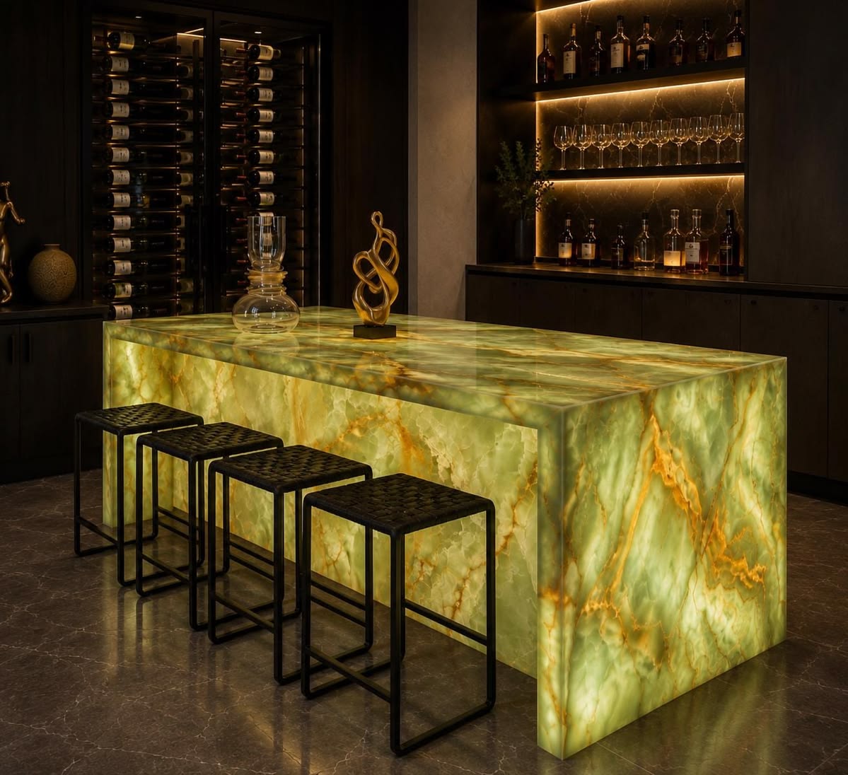 Mẫu đá onyx cao cấp cho biệt thự khách sạn showroom spa luxury