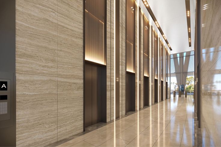 Layout chia tấm và kiểm soát vân đá ốp thang máy trước khi gia công
